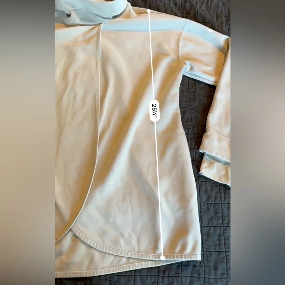 Nike Dri-FIT Cowl Neck Tulip Wrap Front Sweatshirt Beige Oatmeal Maternity
